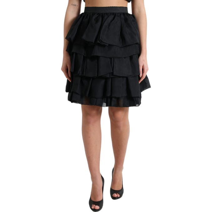 Laagjes Mini Rok Zijde Rimpel Rok