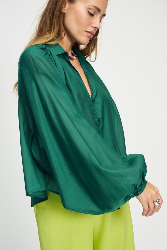 POM Amsterdam Blouse Lena Meadow Green Größe: 36 | Blusen Outlet | Damen | Grün