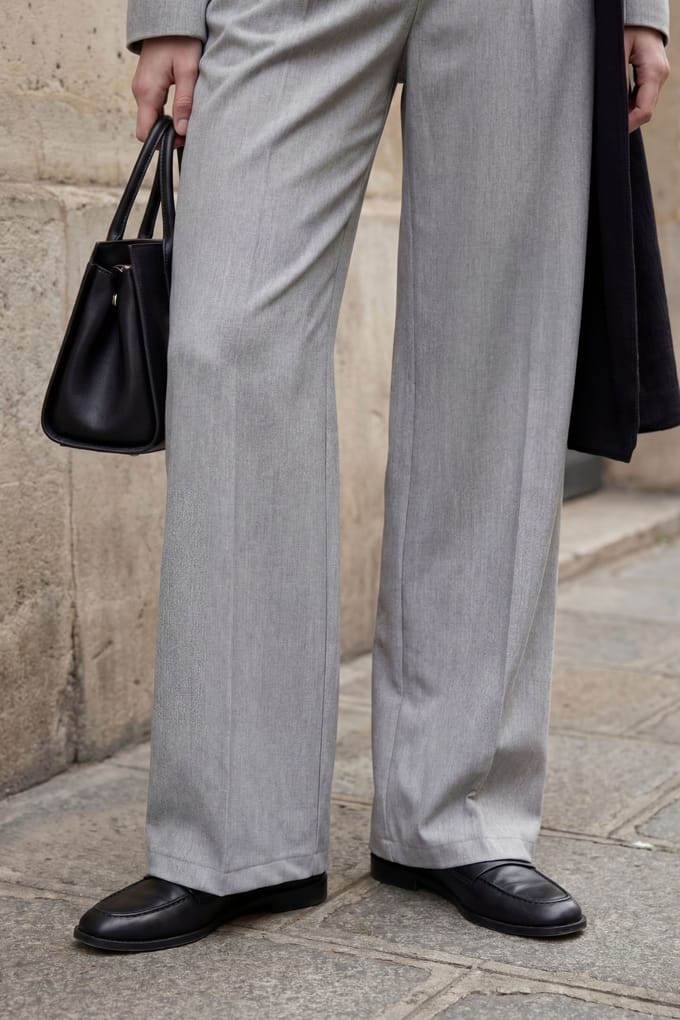 Hoge Taille Plissé Rechstoel Trousers