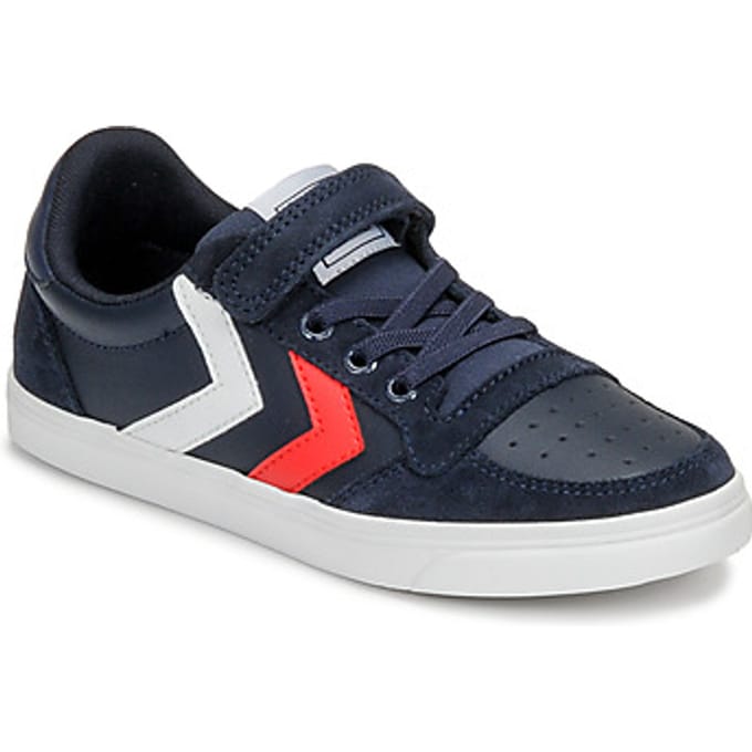 Hummel kindersneaker Slimmer Stadil Leather Low Jr Peacoat