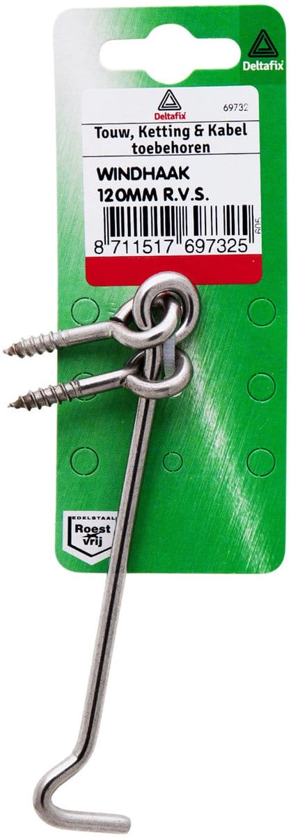 Deltafix windhaak r.v.s. a2 160mm 1 st.