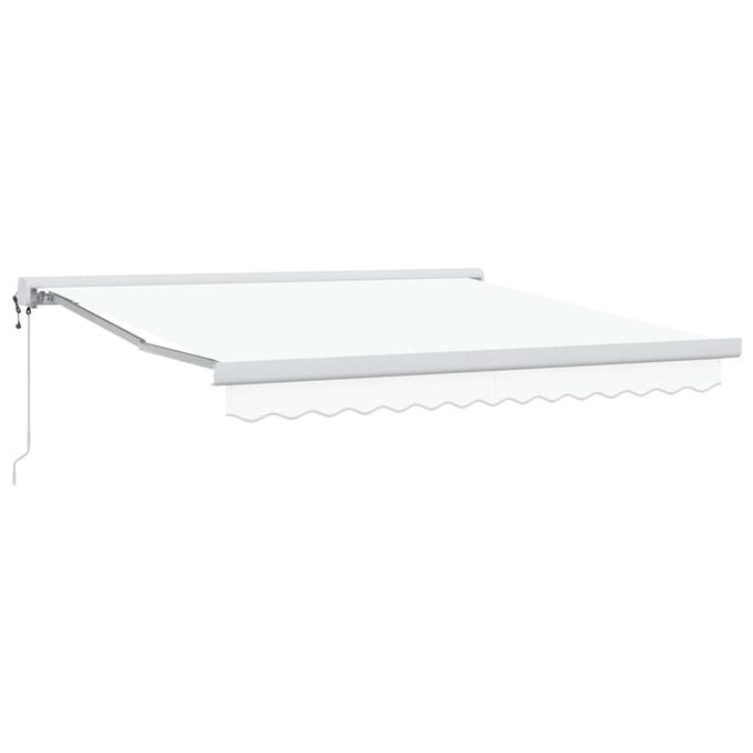 vidaXL - Uitschuifbare - luifel - Wit - 300 - x - 250 - x - 165 - cm - Stof - en - Metaal
