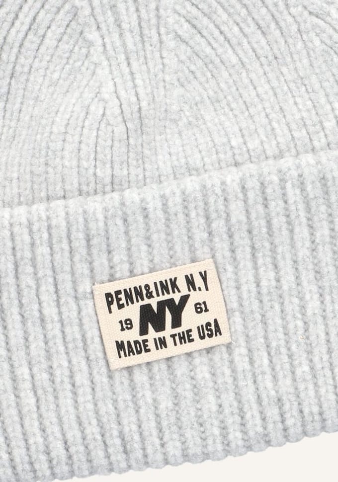 Penn & Ink Beanie W25b354 Mutsen Dames - Lichtgrijs - Maat ONESIZE