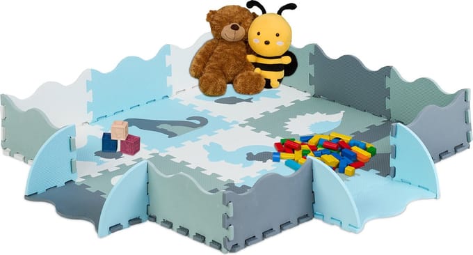puzzelmat - met rand - foam - 25-delig - baby - kinderen - kruipmat