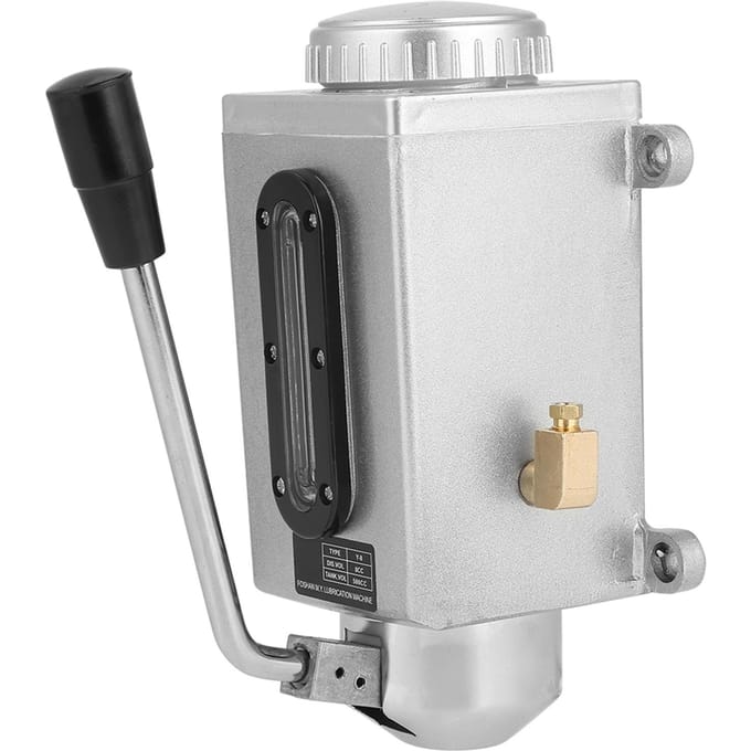 1 st. smeermiddel handmatige oliepomp handmatige smering 500CC CNC 4mm dubbele uitlaatpoort gray