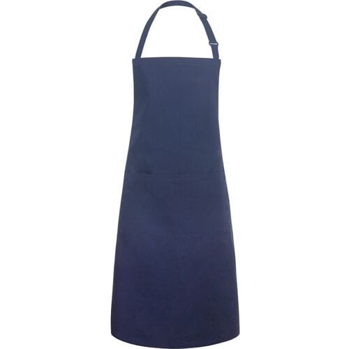 (6 stuks) KARLOWSKY Schort met zak Basic - Marineblauw Blauw