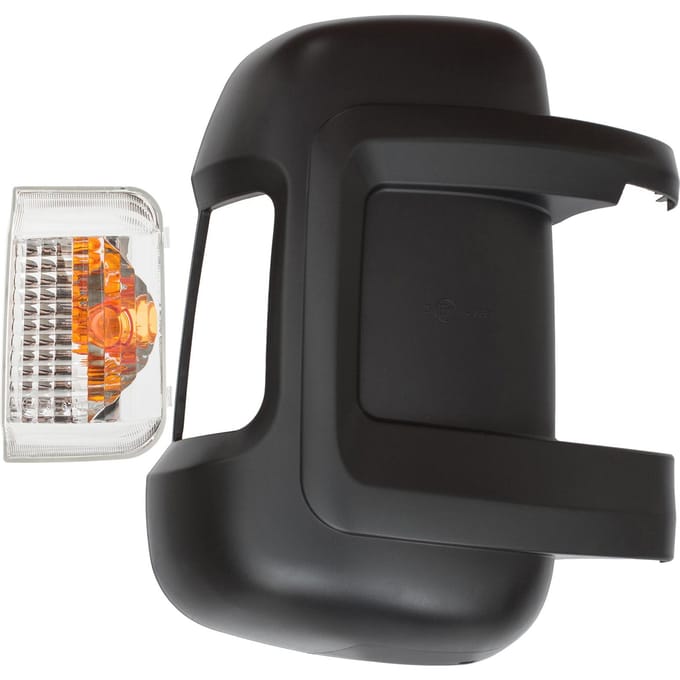 Fiat Ducato III 2006- boîtier de rétroviseur extérieur + INSERT CLIGNOTANT ORANGE droit 2 pièces. ENSEMBLE