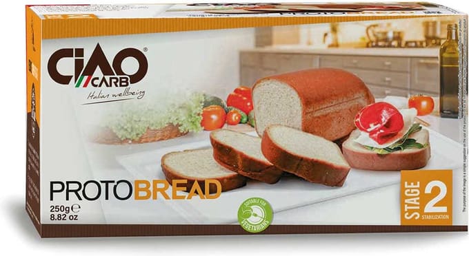 Ciao Carb |   Protibrood Wit | Protobread | 1 x 250 gram | Koolhydraatarm Brood