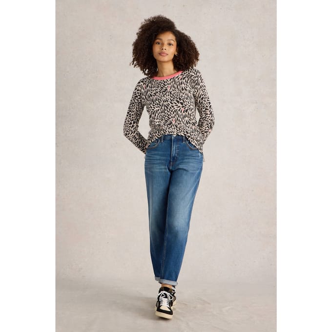 White Stuff City Leo Heart Jumper Natural Multi Taglia: 6 | Maglioni a maglia Outlet | Donna