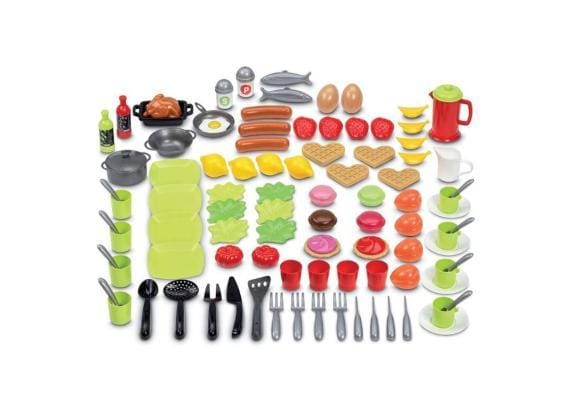Ecoiffier 100% Chef doos met eten en servies - 100-delig