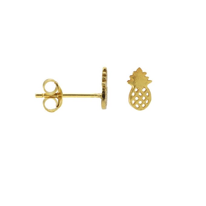 Karma Symbols oorbel M1717 Pineapple Goud