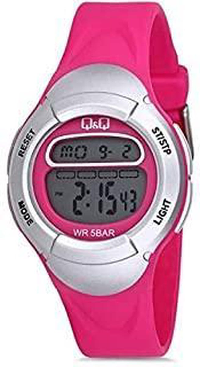 Digitale kinderhorloge roos/zilverkleurig M194J005Y