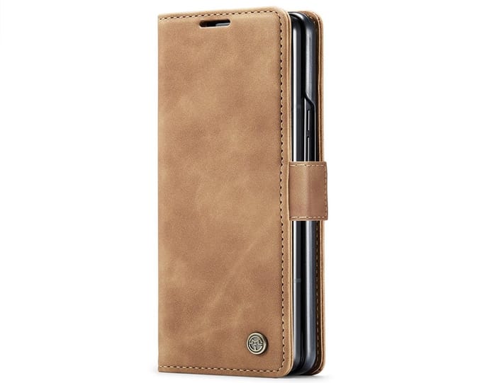 CaseMania Bookcase hoesje geschikt voor Google Pixel 9 Pro Fold - Effen Bruin - Kunstleer