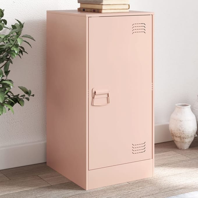 vidaXL - Dressoir - 34,5x39x73 - cm - staal - roze