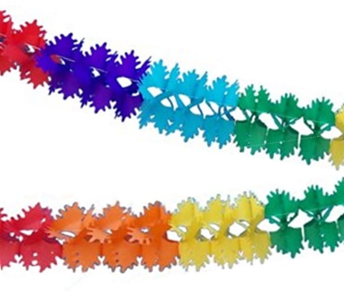Haza Feestslinger - verjaardag versiering papier - 600cm - multi-color