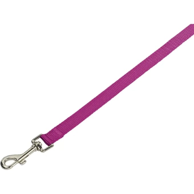 Nobby Classic Hondenlijn - Nylon - S - Framboos - Breedte 15 mm - Lengte 120 cm