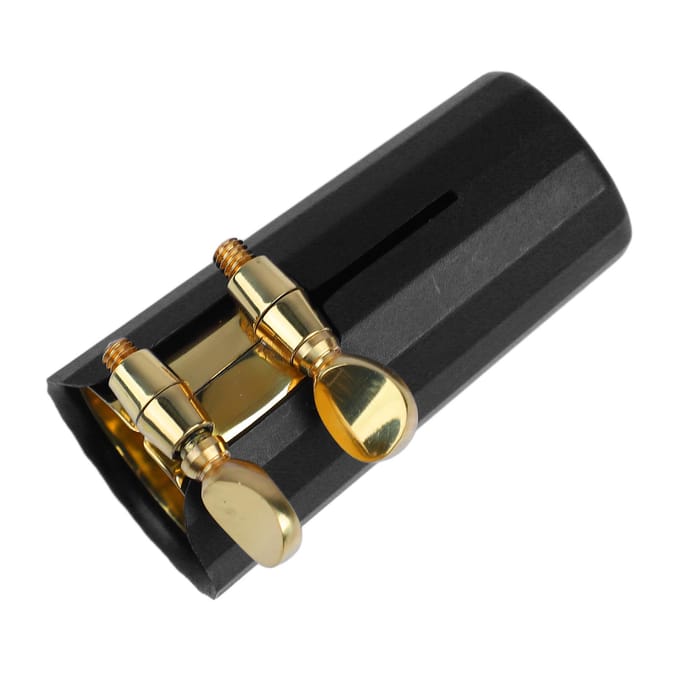Saxofoon Mondstuk Dop Dubbele Schroef Gouden Ligatuur Dop Clip Sluiting Altsax Accessoires black