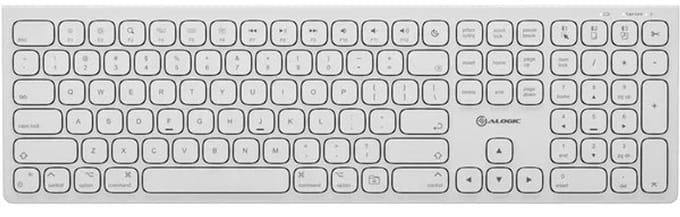 Alogic ASKBT3M toetsenbord Thuis/Werk Bluetooth QWERTY Amerikaans Engels - Wit