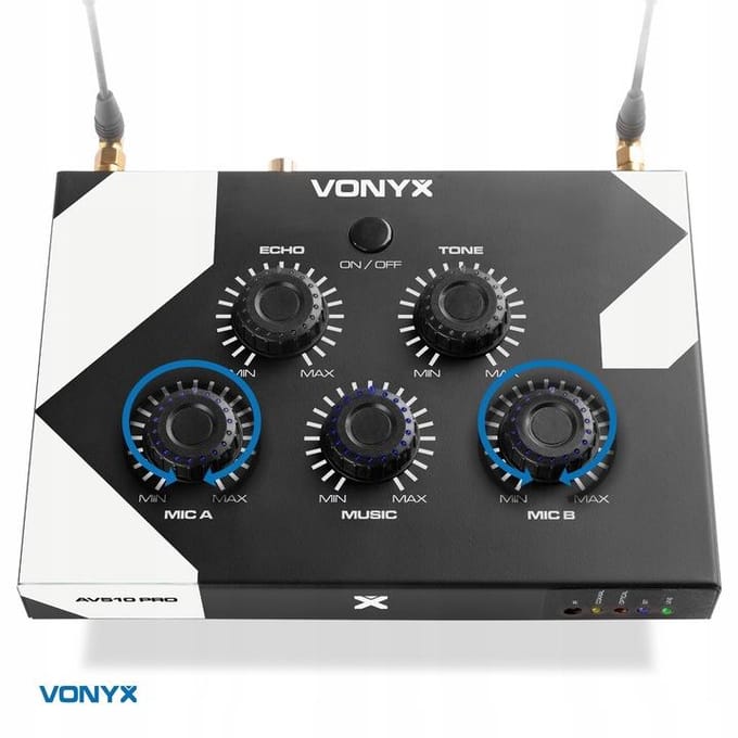 Karaoke Set met Bluetooth en 2 Karaoke Microfoons - Vonyx AV510 - Voor Volwassenen