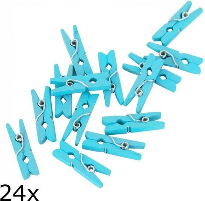 Miniknijpers zakje a 24 stuks blauw