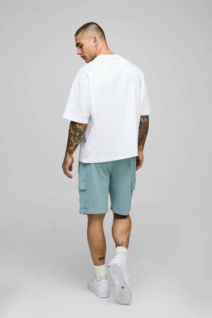 Relaxte pasvorm Interlock Cargoshorts | Sage | Size Small