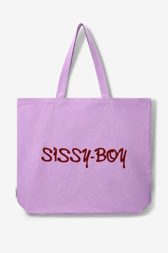 Sissy-Boy - Paarse canvas shopper large