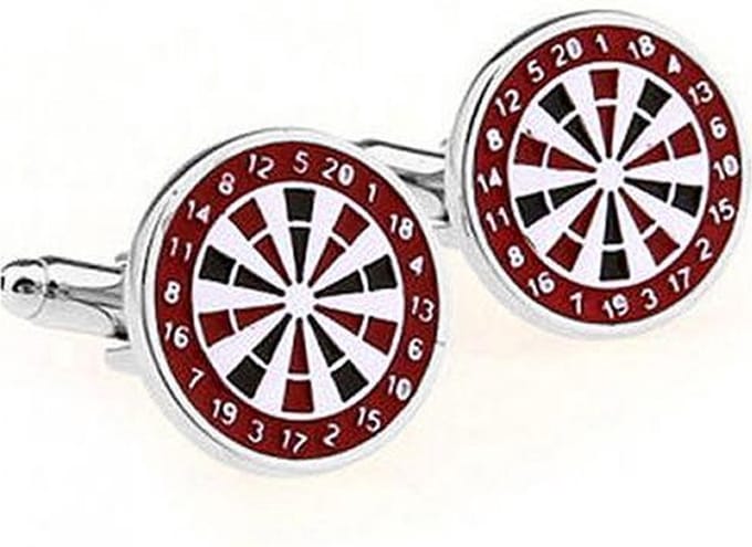 Amanto Manchetknopen Cinar - 316L Staal - Darts - ∅18mm