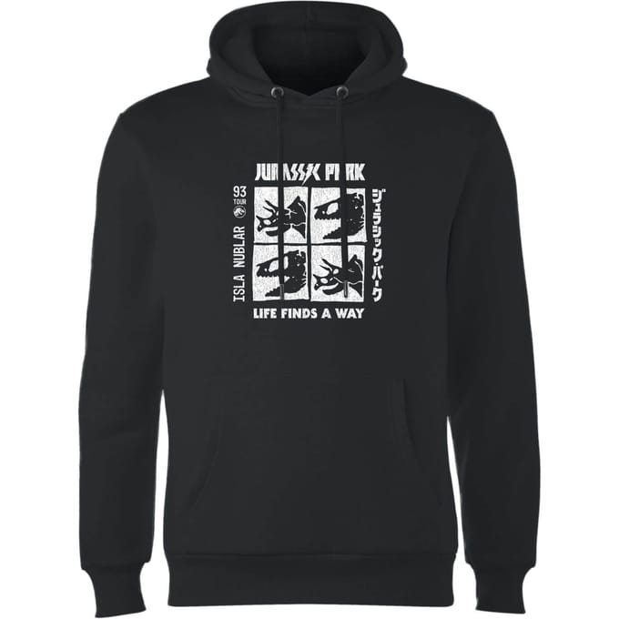 Jurassic Park The Faces Hoodie - Zwart - L