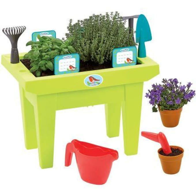 Ecoiffier tuinier tafel kinderspeelgoed met accessoires - tuinset.