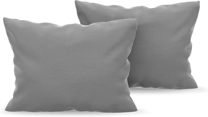 Set van 2 Zachte Microvezel Kussenslopen 40 x 60 cm - Antraciet