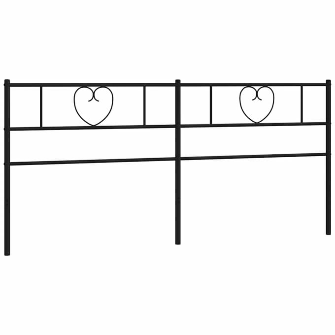 vidaXL Vervangend hoofdbord 193 cm metaal zwart