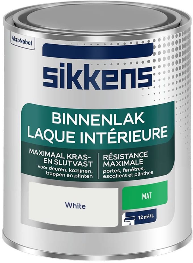 Sikkens - Binnenlak Mat - White - Mengverf - 750 Ml