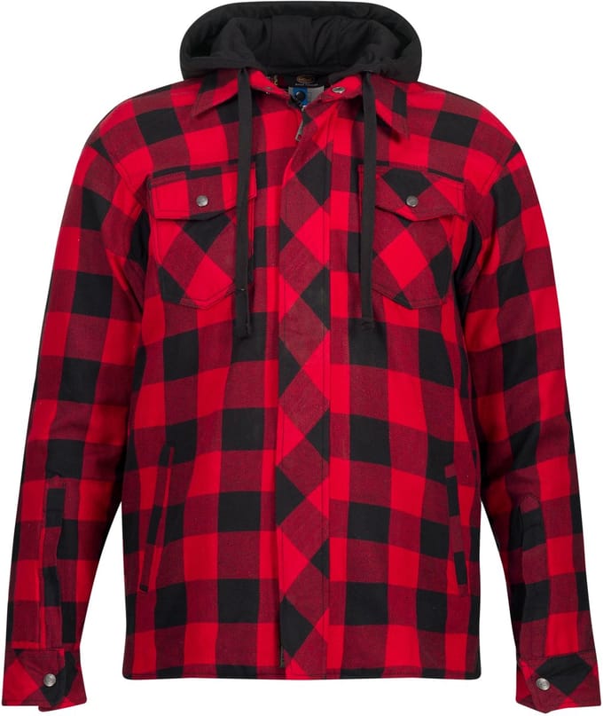 JP 1880 - Heren - Motorjack Lumberjack flanellen overhemd - Salsa - Maat 3XL