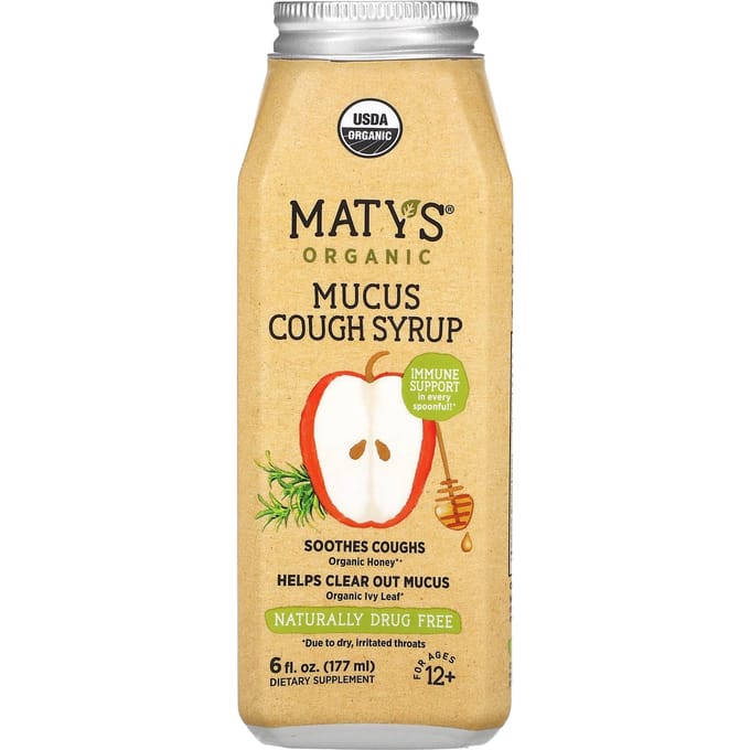 Maty's Biologische Hoestsiroop, Leeftijd 12+, 177 ml (6 fl oz)