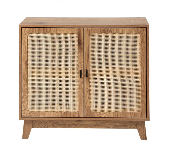 CALICOSY - Dressoir met 2 deuren in natuurlijk rotan L80 cm - ALIA