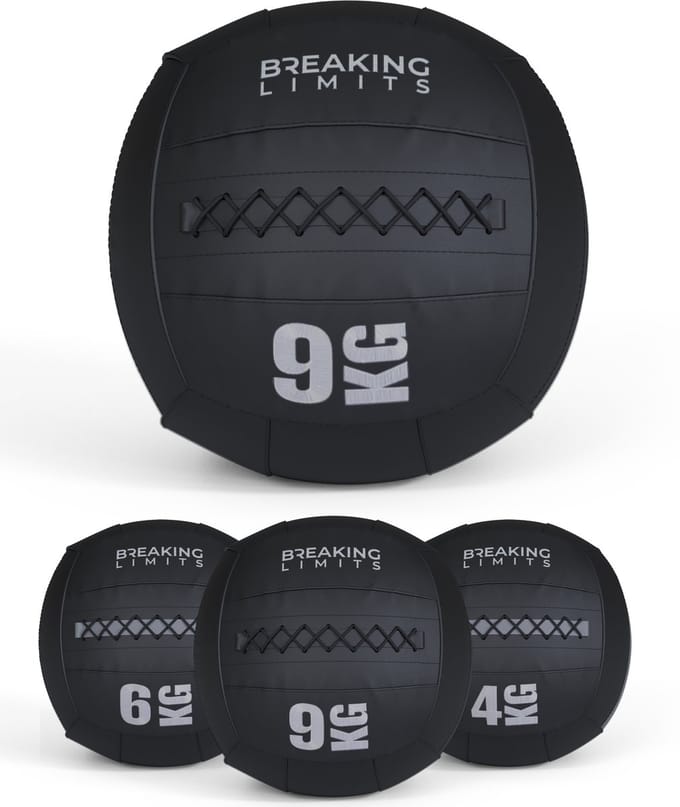 Breaking Limits Wall Ball Pro - 9 kg - Geschikt voor CrossFit & HYROX training - Medicijnbal - Gewichtsbal