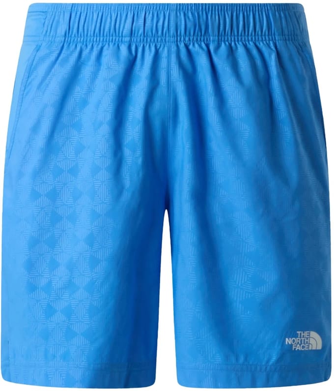 The north face 24/7 pentadome embossed 7in short in de kleur blauw.