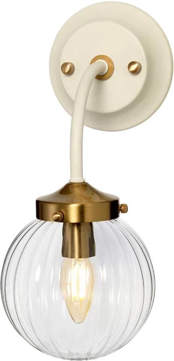 Elstead Lighting LED Wandlamp Cosmos | 1X E14 Max 8W | Cream Painted and Aged Brass