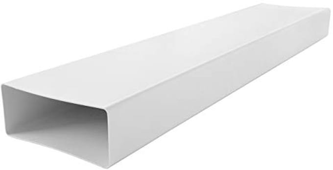 Rechthoekige PVC Ventilatieslang 1000x220x90 mm - Wit