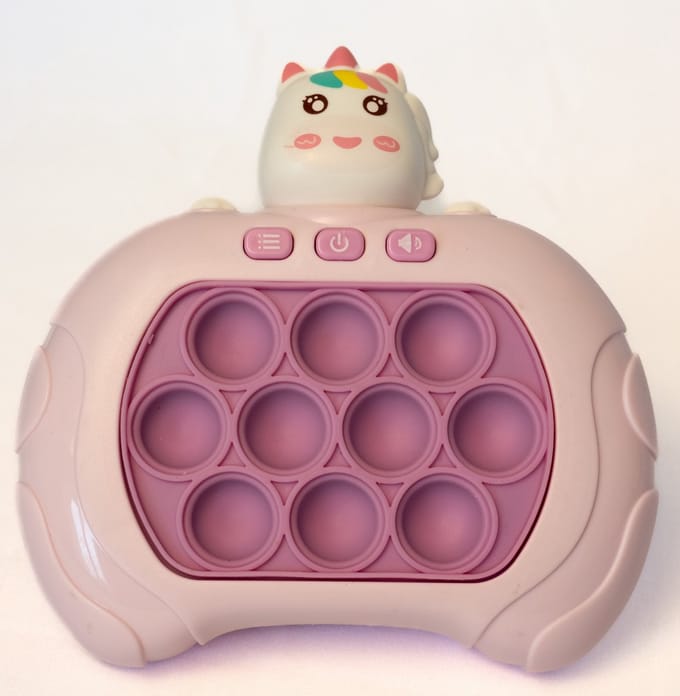 DMG Supply Pop It Game - Unicorn Roze - Pop It - Pop Or Flop - Fidget Toy - 4 Spelstanden met Licht en Geluid