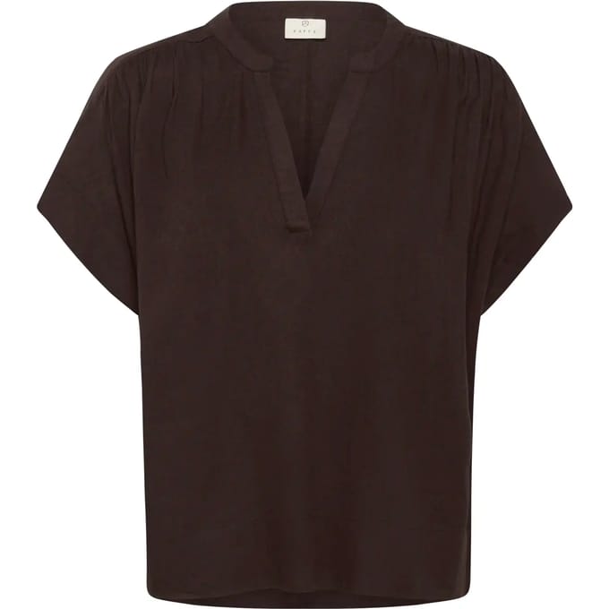Kaffe KAmilia Wing SL Blouse Dames Blouse - Black Coffee