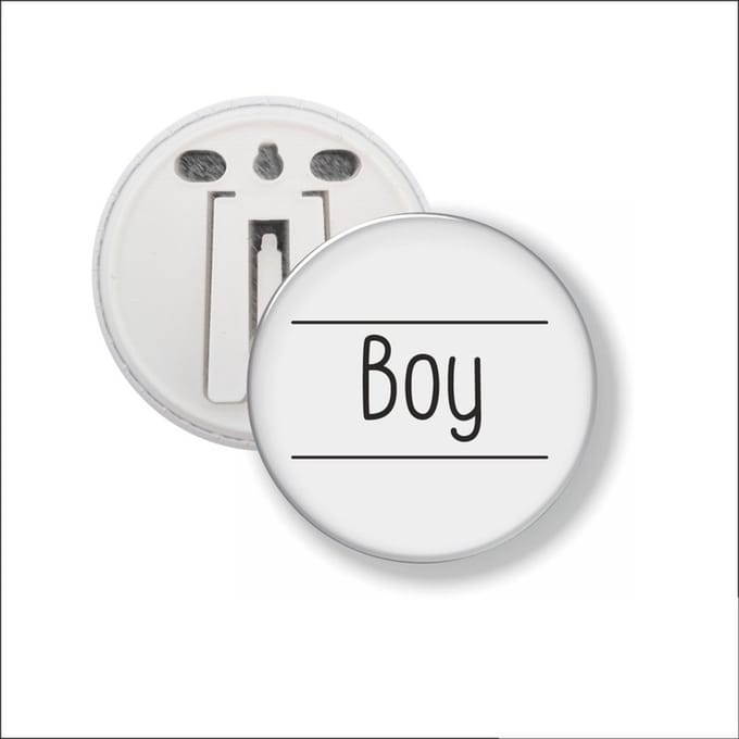 Button Met Clip 58 MM - Boy