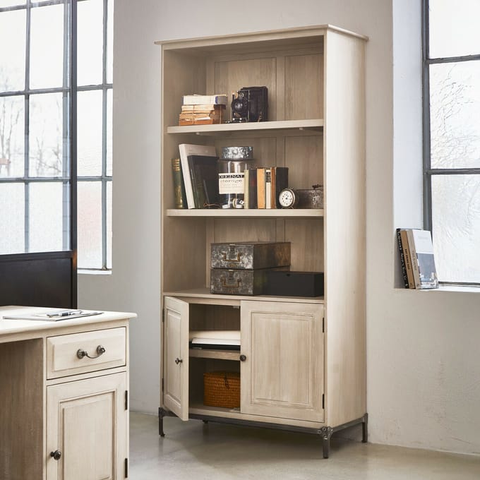 LOBERON Open kast Aldrics grijs/zwart