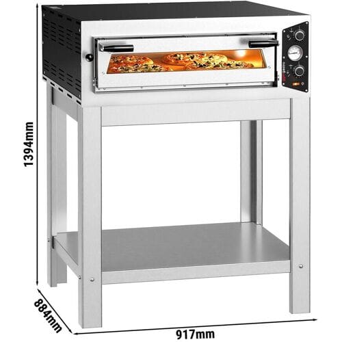 GGM Gastro Elektro Pizzaofen - 4x 30cm - Manuell - inkl. Untergestell