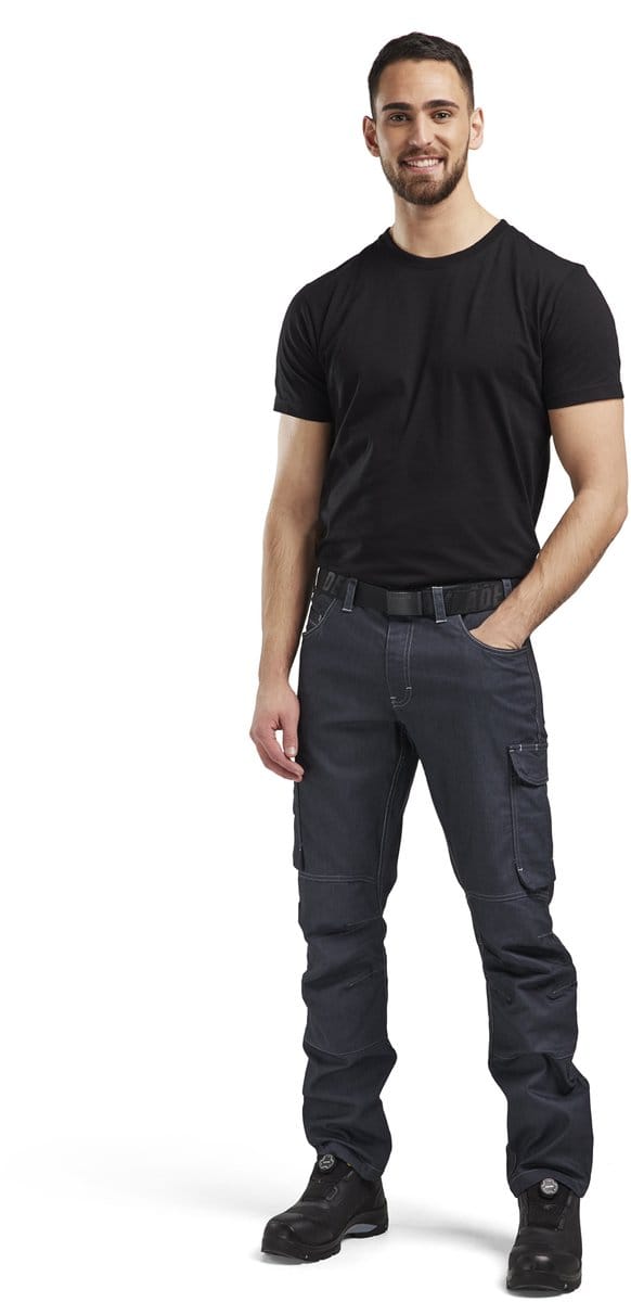 Blaklader Service werkbroek denim stretch 1439-1141 - Marineblauw - D100