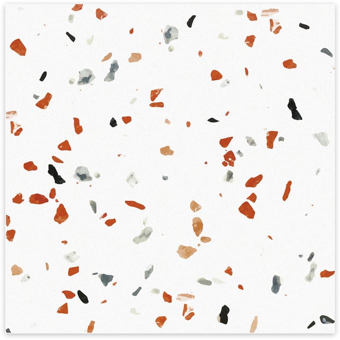 24Supply Plaktegels - Vloer - 10 Stuks - Glans - Terrazzo - 20x20cm