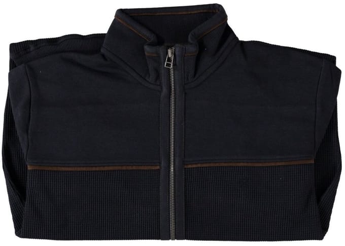Fellows United Vest Cardigan Mixed Fabrics Navy (52.2604 - 110)