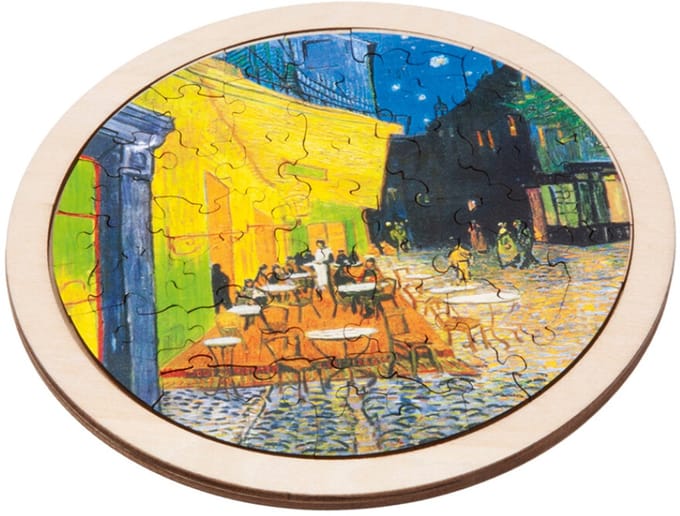 Fridolin puzzel Vincent Van Gogh Café De Nuit kunst karton.