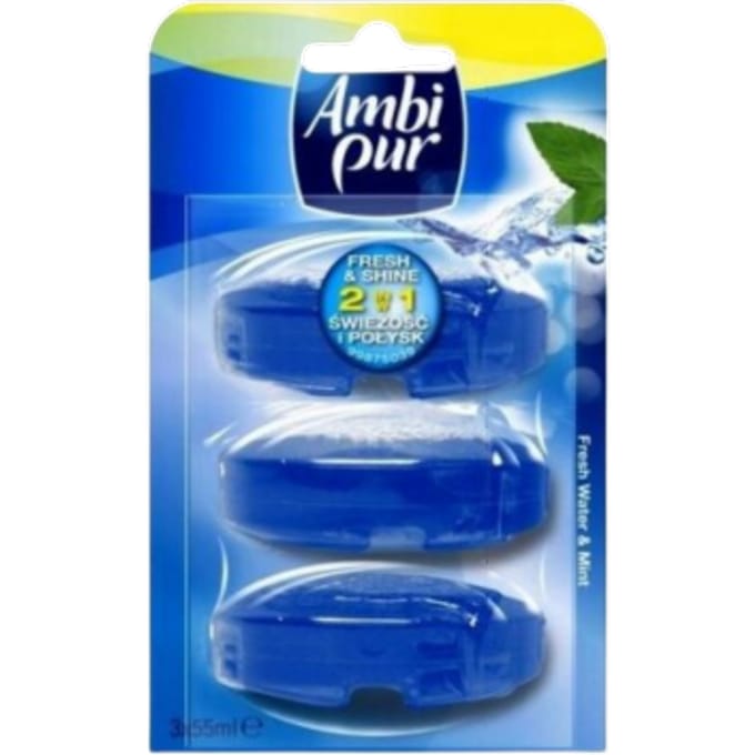 Ambi Pur Tea Tree & Dennen WC Blok Navulling Assorti - 3 stuks