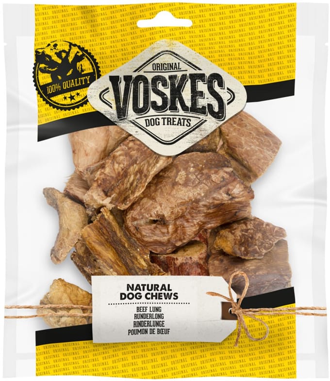 Voskes Hondensnacks Runderlong - 12 x 100 gr - Voordeelverpakking